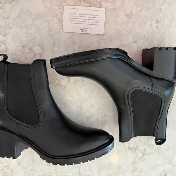 Thursday Boot Company Knockout Boot in Black (Size: 8) - Heeled Chelsea Boot - Picture 5 of 8